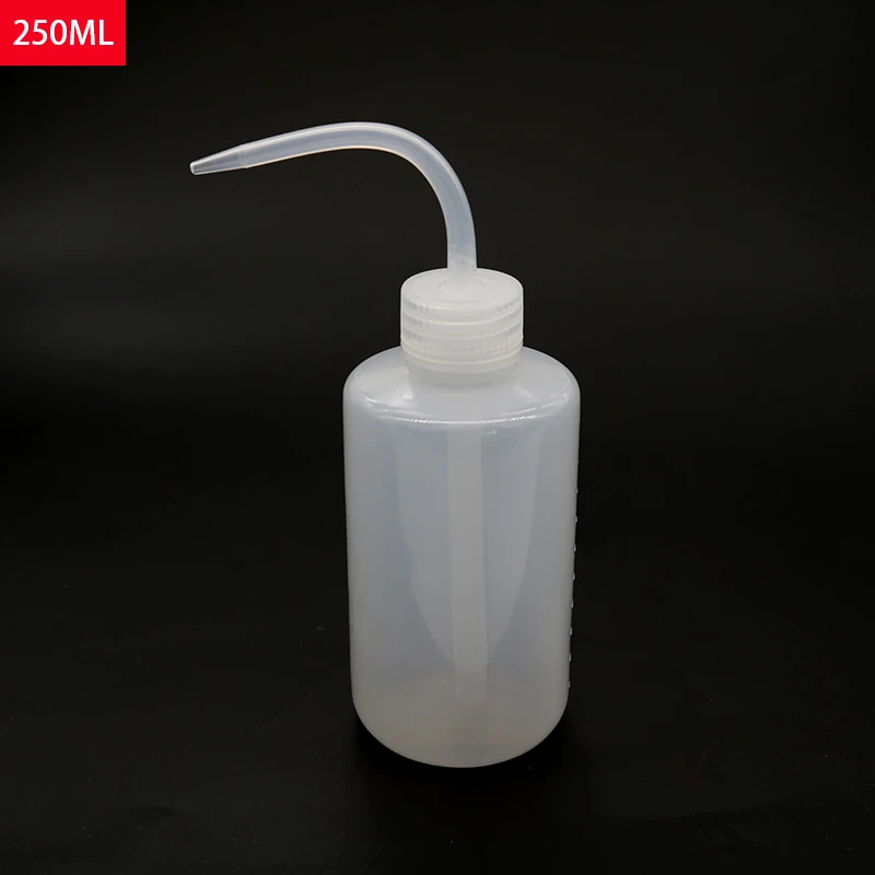 250ML Laboratory Tattoo Diffuser Squeeze Soft Plastic Elbow Washing Bottle Elbow Succulent Pouring Water Bottle Spray Bottle