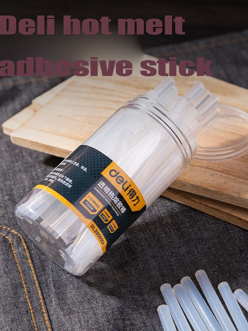 55 Teile/satz Deli DL390055A 7mm Transparent Hot-melt Kleber Sticks Fรผr Wรคrme Pistole Klebstoff DIY Werkzeuge Reparatur Legierung zubehรถr