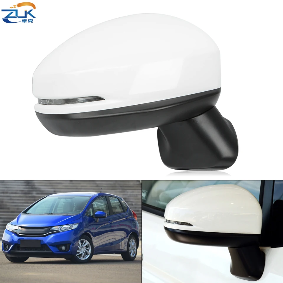 

ZUK Car Exterior Door Rearview Mirror Assy For HONDA FIT JAZZ GK5 2015-2020 5-PINS With LED Light 7-PINS With Electric Folding