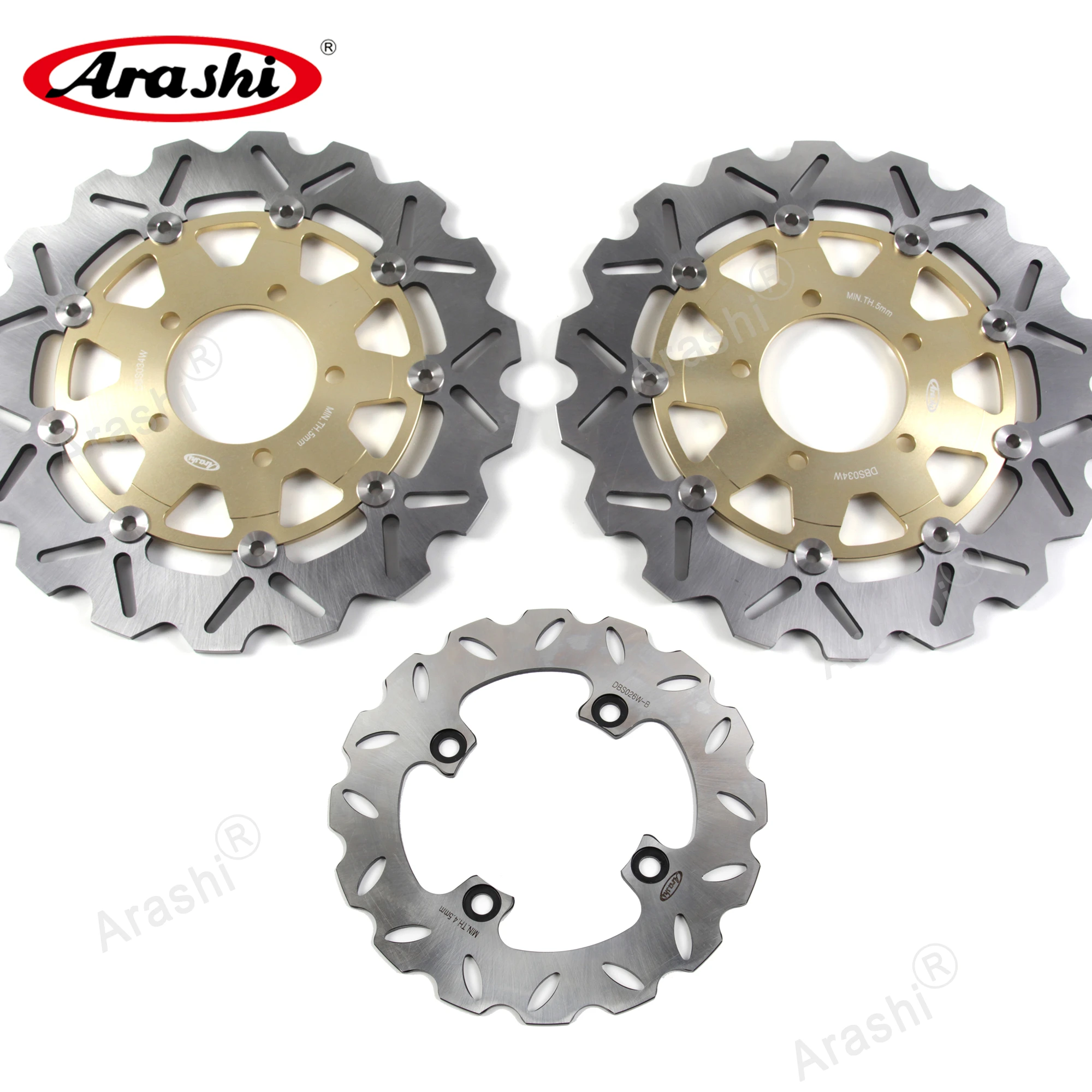 

Arashi 1 Set For KAWASAKI ER6F 650 2006-2015 CNC Front Rear Brake Disc Rotors ER 6F 2006 2007 2008 2009 2010 2011 2012 2013-2015