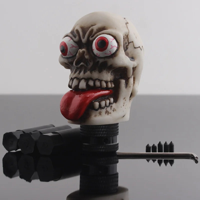 Universal Custom Car Manual Stick Big Tongue Eyes Skull Gear Shift Knob For Sedan Coupe Suv Crossover Wagon Hatchback Truck