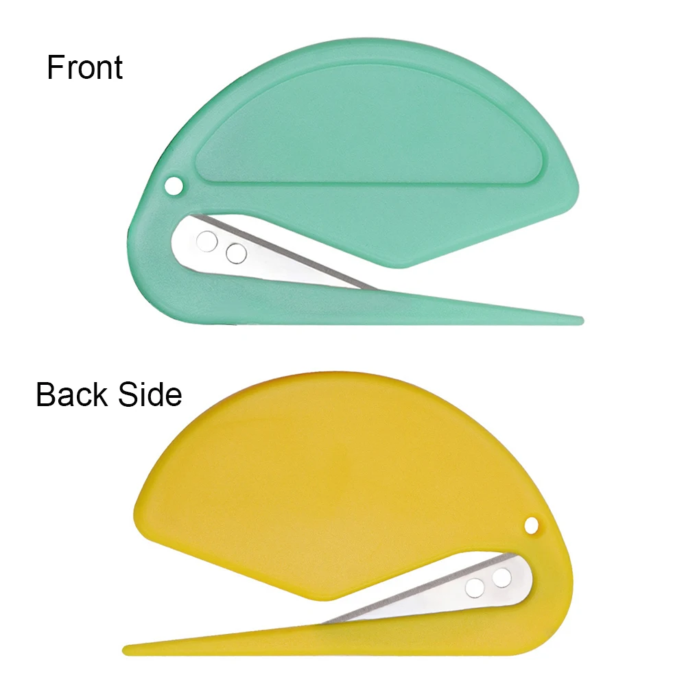 1 Pcs 플라스틱 편지 오프너 미니 날카로운 편지 메일 봉투 오프너 안전 용지 가드 커터 블레이드 사무 용품 선물