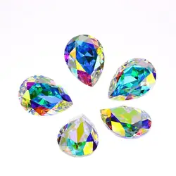 Teardrop Nail Art Decorations Strass Glitter Gems For Clothes DIY Nail Diamond K9 Glass Stones Crystal Rhinestone Applique 3003