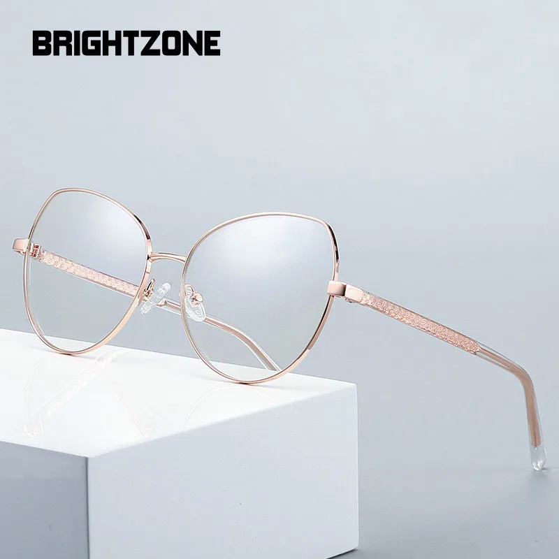 

New Metal Anti Blue Light Glasses European And American Fashion Butterflystyle Leg Cross Border Flat Lens Female Oculos De Grau