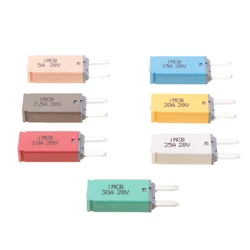 7pcs Car Boat 28V 5A-30Amp ATM Mini Blade Fuse Manual Reset Circuit Breaker
