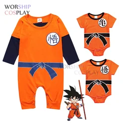 Śpioszki dla niemowląt nowonarodzone dziecko chłopców ubrania SON GOKU kombinezon dla malucha Bebes Cosplay kostiumy dla Baby Boy dziewczyna odzież