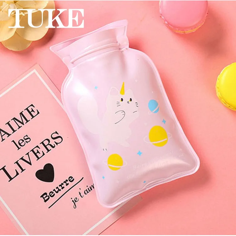 1pcs Creative Cute Hot Water Bottle Warm Belly Treasure Cartoon Hand Warmer Filled Mini Explosion-proof Portable Hot Water Bags