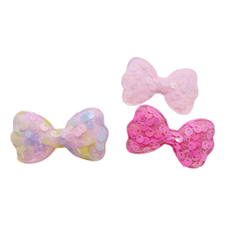 42 Stück/Set, 6 x 3,5 cm, glitzernde Pailletten-Schleifen, gepolsterte Applikationen zum Selbermachen von Haarreif-Accessoires und für Bastelarbeiten, Nähzubehör für Kleidung. – Detail 9