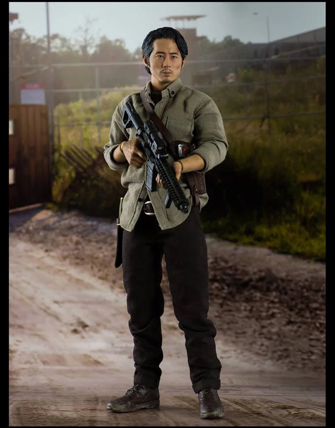 Figure da collezione in scala 1/6 12 "Action Figure Doll Steven Yeun Walking Dead tops modello in plastica giocattoli regalo