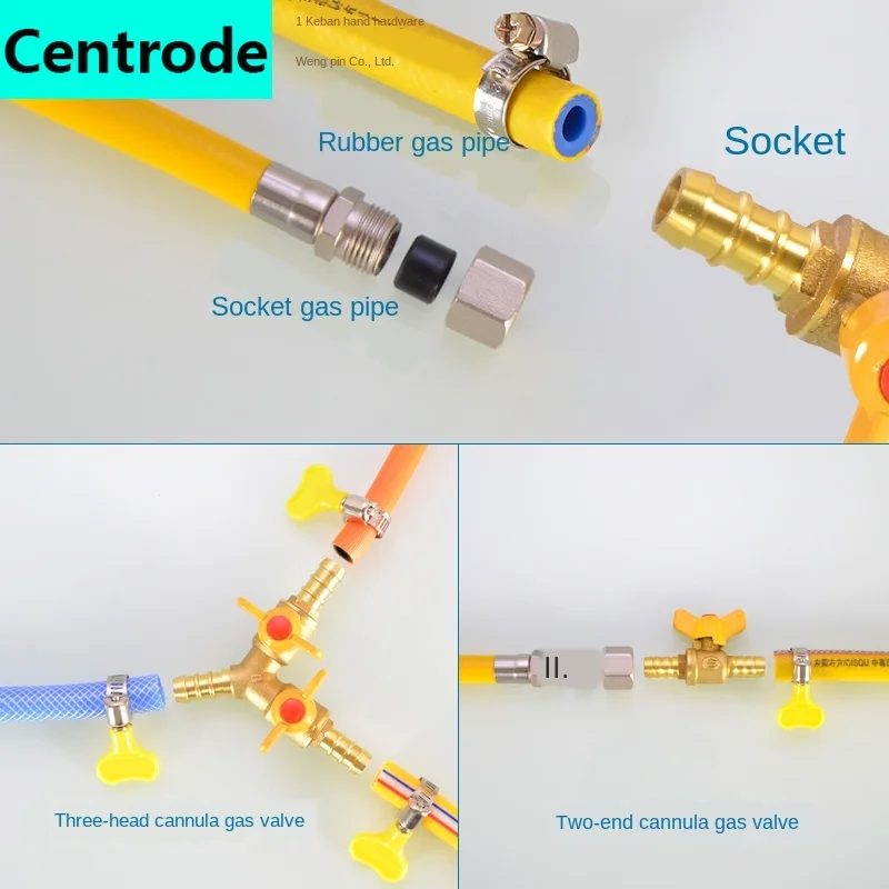 แก๊สสามวาล์วธรรมชาติแก๊สเจดีย์หัว Intubation หนึ่งจุดสองแก๊ส Connector แก๊สเหลวสาม-ทิศทางวาล์ว