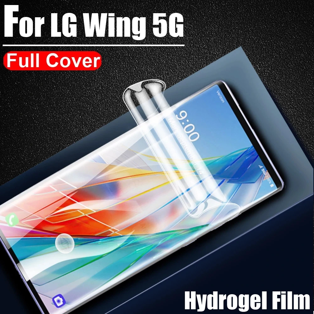 For LG Velvet 4g 5g Hydrogel Film for LG G9  LG Wing Screen Protector Film Full Cover With Fingerprint Not Glass