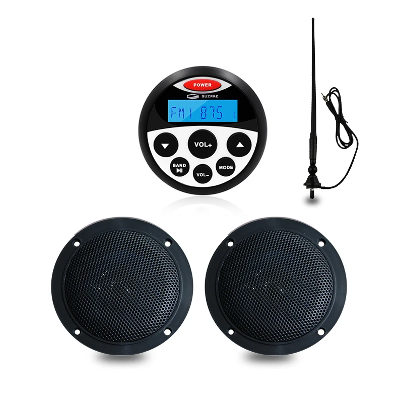 Waterproof Marine Stereo Audio Radio Bluetooth Receiver Car MP3 Player+4