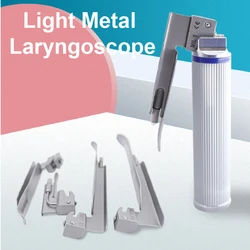 Veterinary Bend Laryngoscope Straight Laryngoscope Reusable Flexible Fiber Optical Metal Light Laryngoscope High Quality