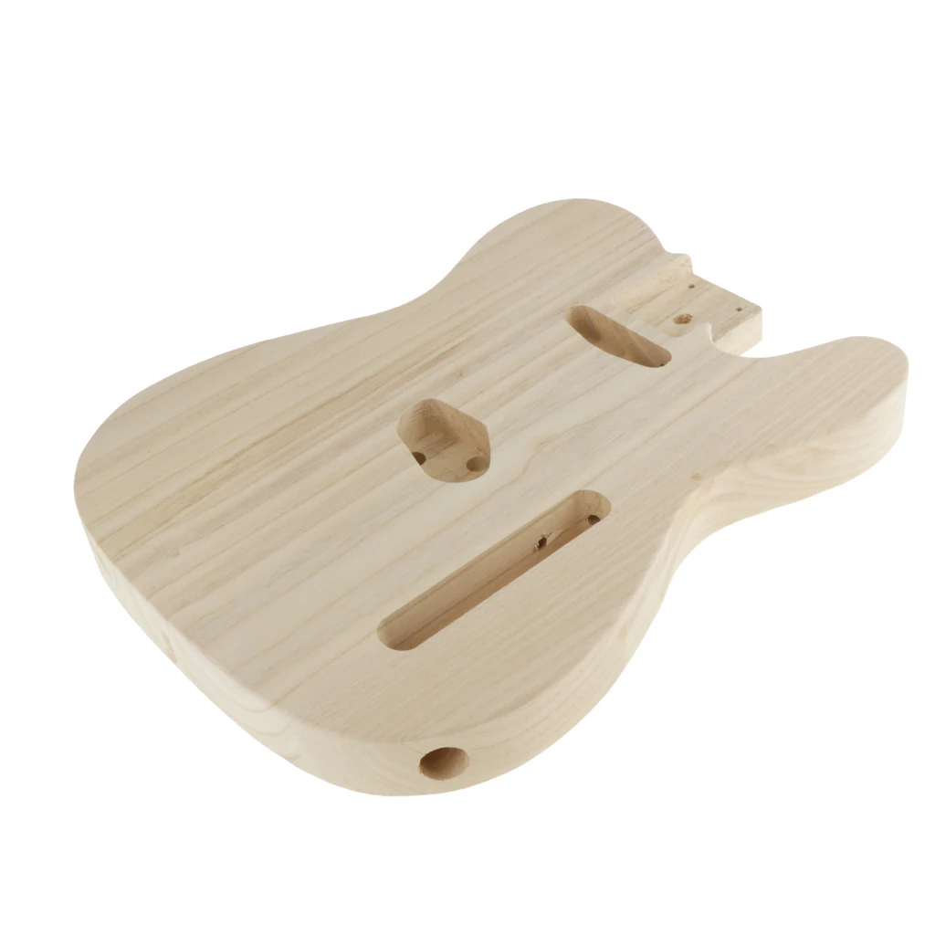 Unfinished Handcraft Electric Bass Guitar Wood Body Barrel for Telecaster Style DIY Electric Guitar Body Parts Accessory