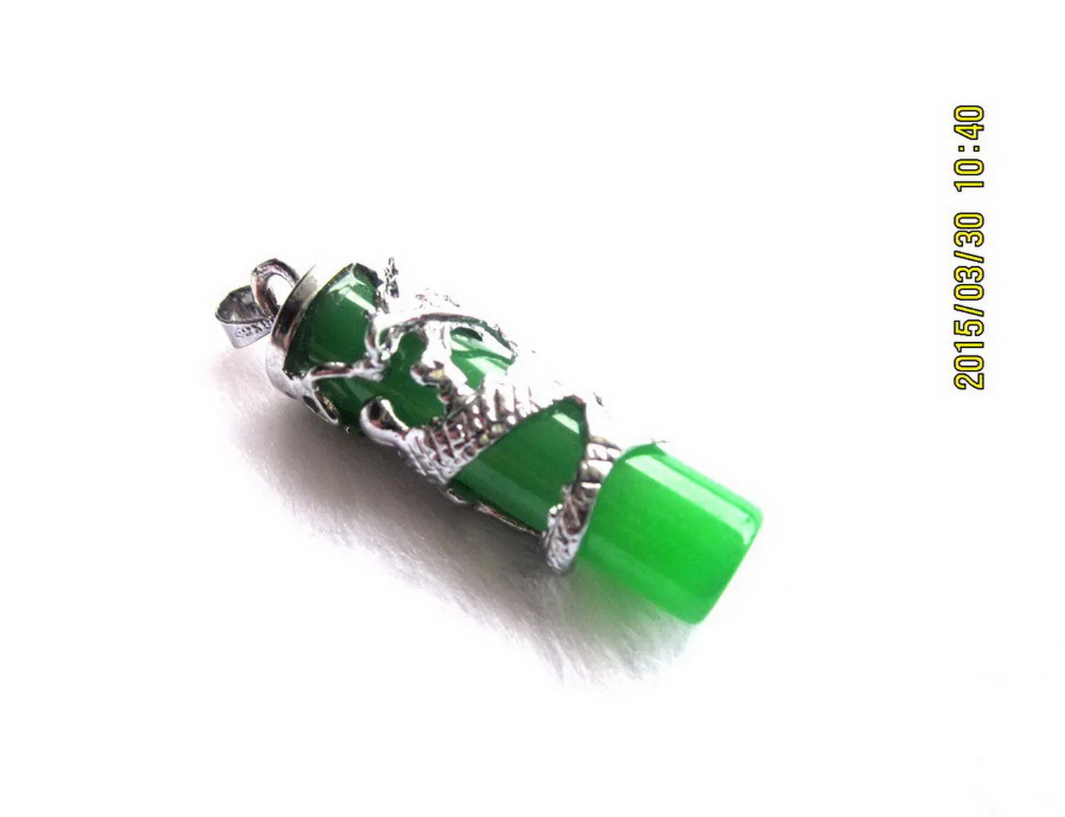 

Chinese Exquisite Malay Jade Pendant Green Dragon