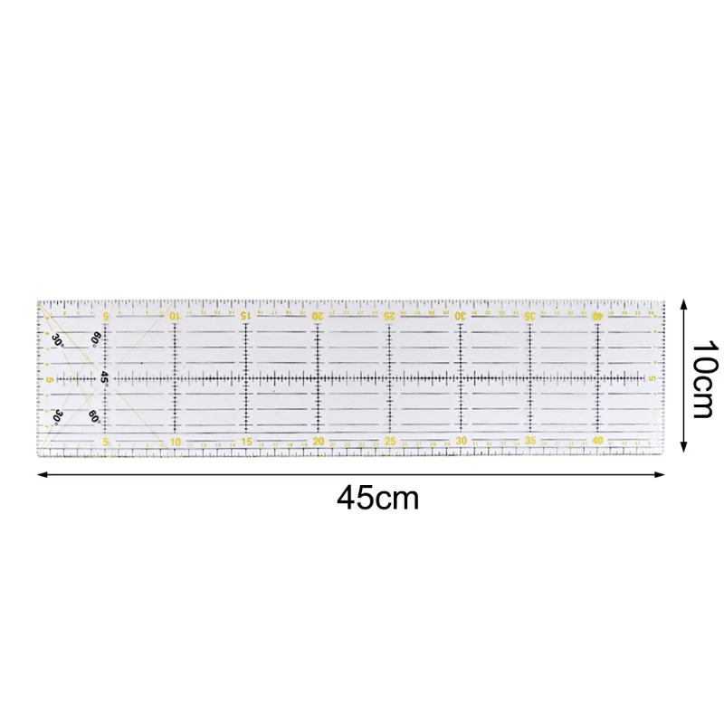 30/45/60cm Quilting Sewing Patchwork Ruler Cutting Tool Thick Transparent DIY