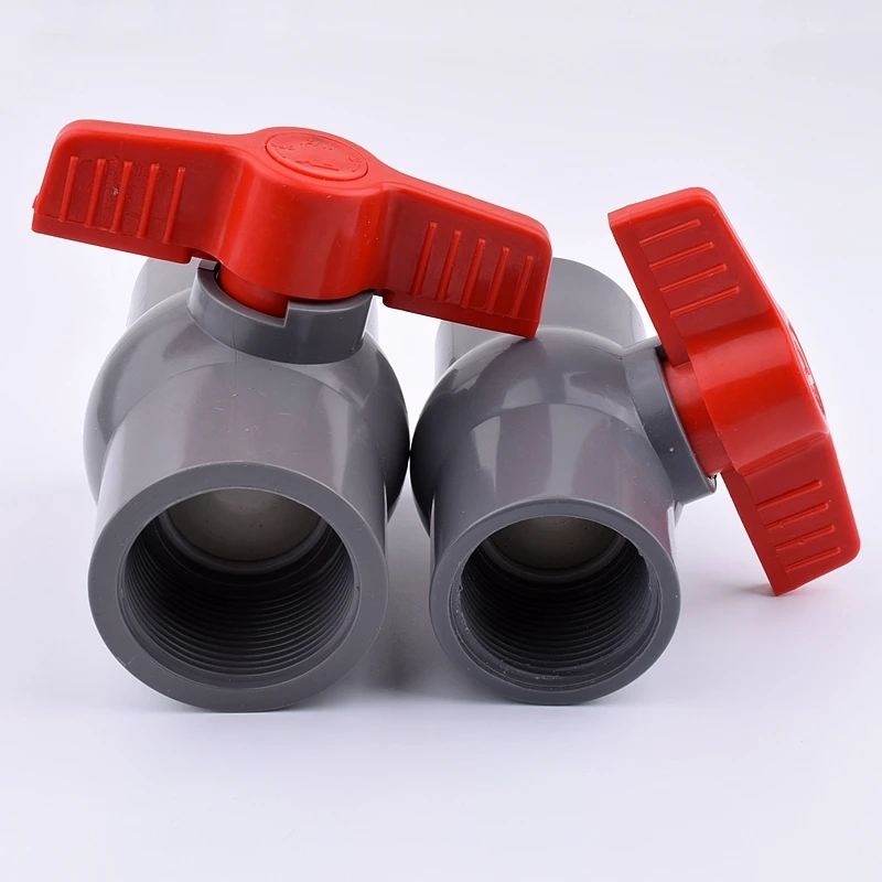 PVC Tubo Feminino Válvula Rosca, Aquário Jardim Irrigação Ball Valve, Fish Tank Tubo de Água, 1/2 \