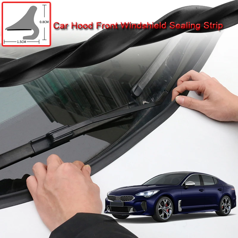 

For Kia Stinger 2018-2020 DIY Car Seal Strip Windshied Spoiler Filler Protect Edge Weatherstrip Strips Sticker Auto Accessories