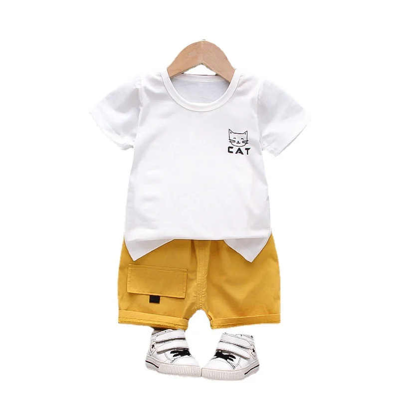 

New Summer Baby Girls Clothes Children Boys Cotton T-Shirt Shorts 2Pcs/Set Toddler Sports Casual Costume Outfits Kids Tracksuits
