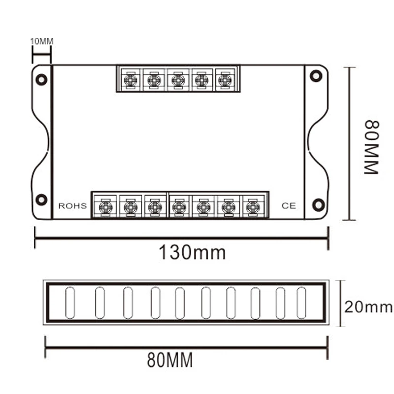 Amplifier LED 5-24V RGBW Lampu Strip Warna-warni Lampu dengan 4 Penguat Sinyal 32A Pengulang Sinyal