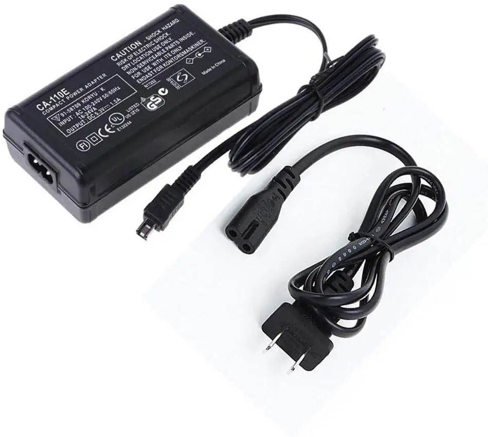 Replacement CA-110/CA-110E AC Power Adapter Charger Compact Kit For Canon Camcorder VIXIA HF M50 M52 M500 R20 R21 R30 R32 R40