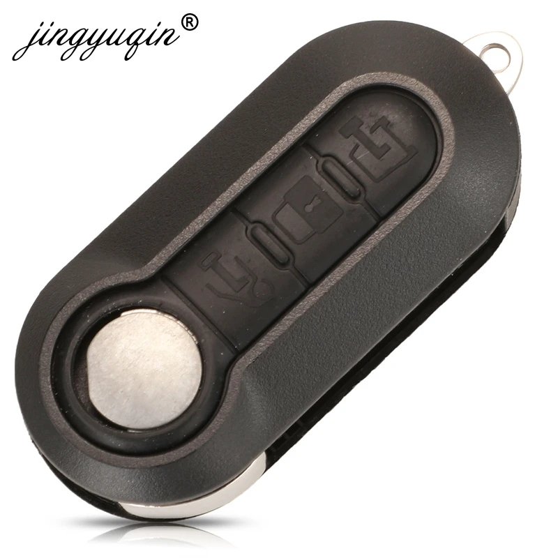 jingyuqin 2/3BTN Remote Car key Shell Case For Fiat 500 Panda Punto Bravo Ducato Peugeot Boxer Citroen Jumper Auto Uncut Blade