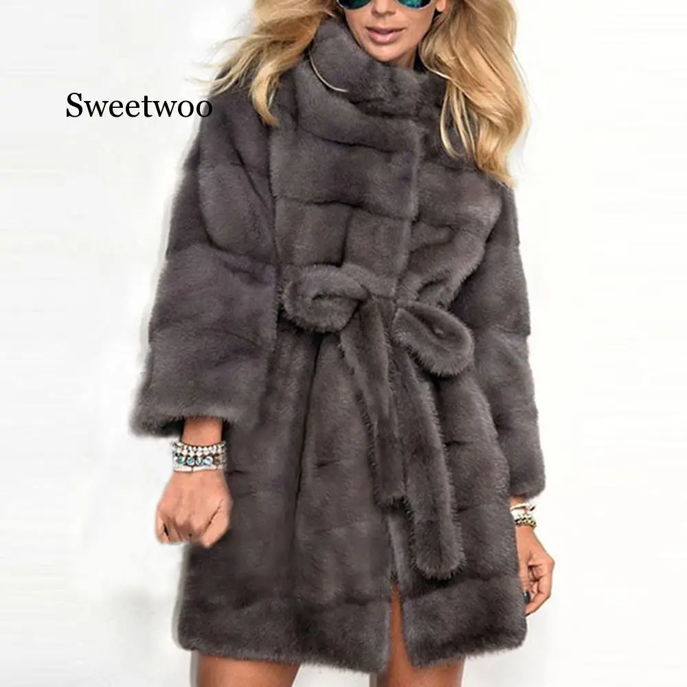 

Fleece Faux Fur Jacket Coat Winter Women Overcoat 2020 Warm Fluffy Plush Teddy Coats Elegant Streetwear Outwear Black