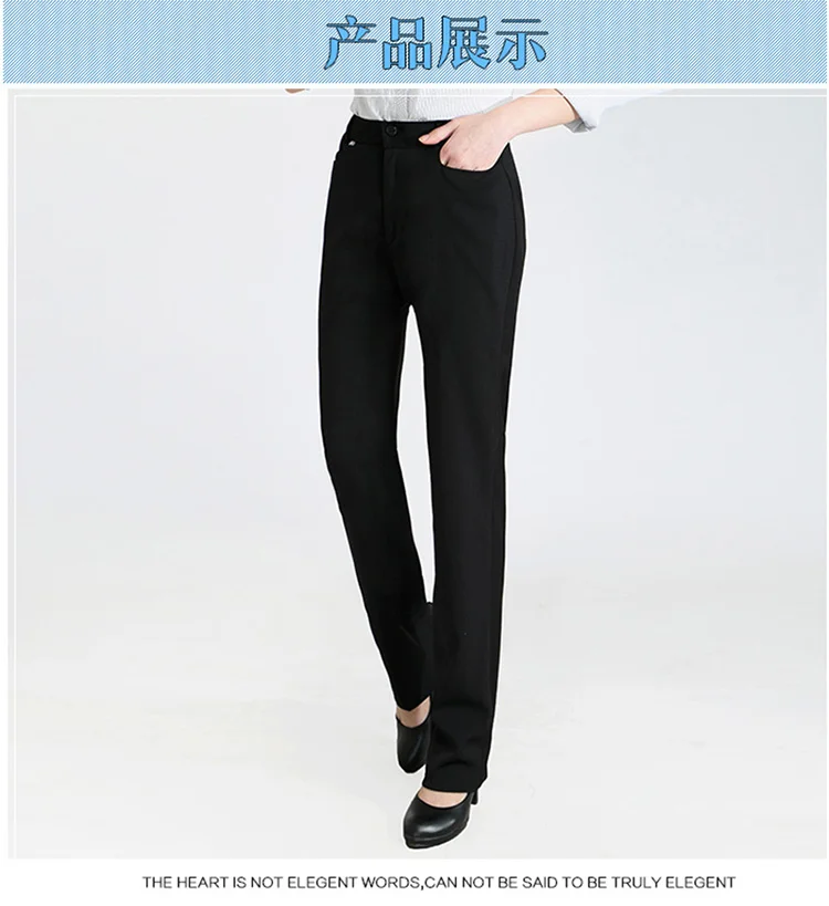 Women's Chef Pants Black Restaurant Waitress Wear Trousers