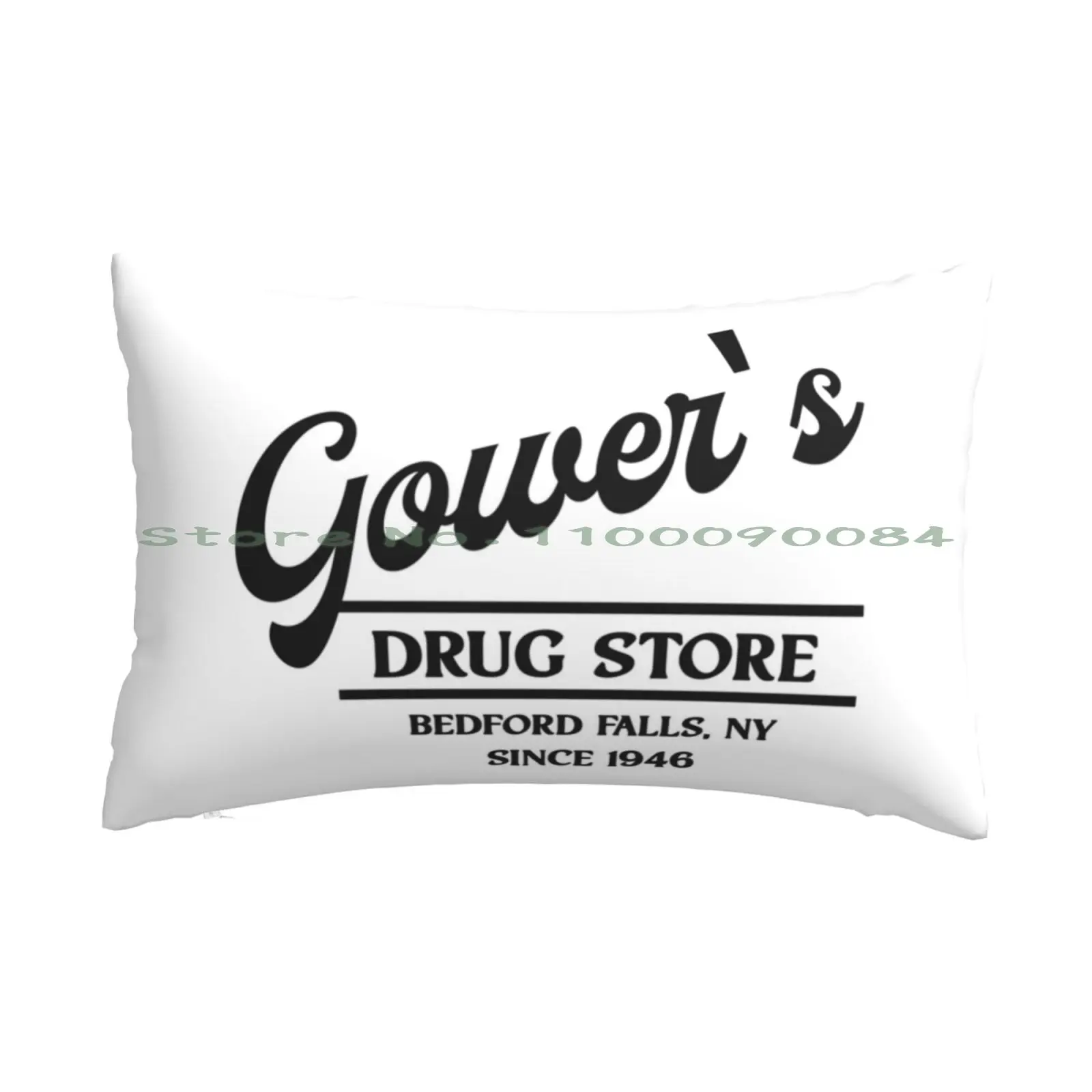 Gowers Drug Store Pillow Case 20x30 50*75 Sofa Bedroom 1946 Xmas A Christmas Carol George Bailey Films Movies Its A Wonderful