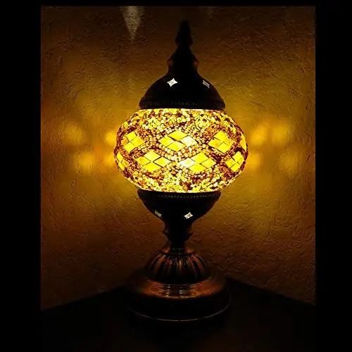 Handcrafted Turkish Mosaic Glass Table Lamp | Great Home Decor for Living Room, Bed Room, Game Room, media Room | Also Great for Do