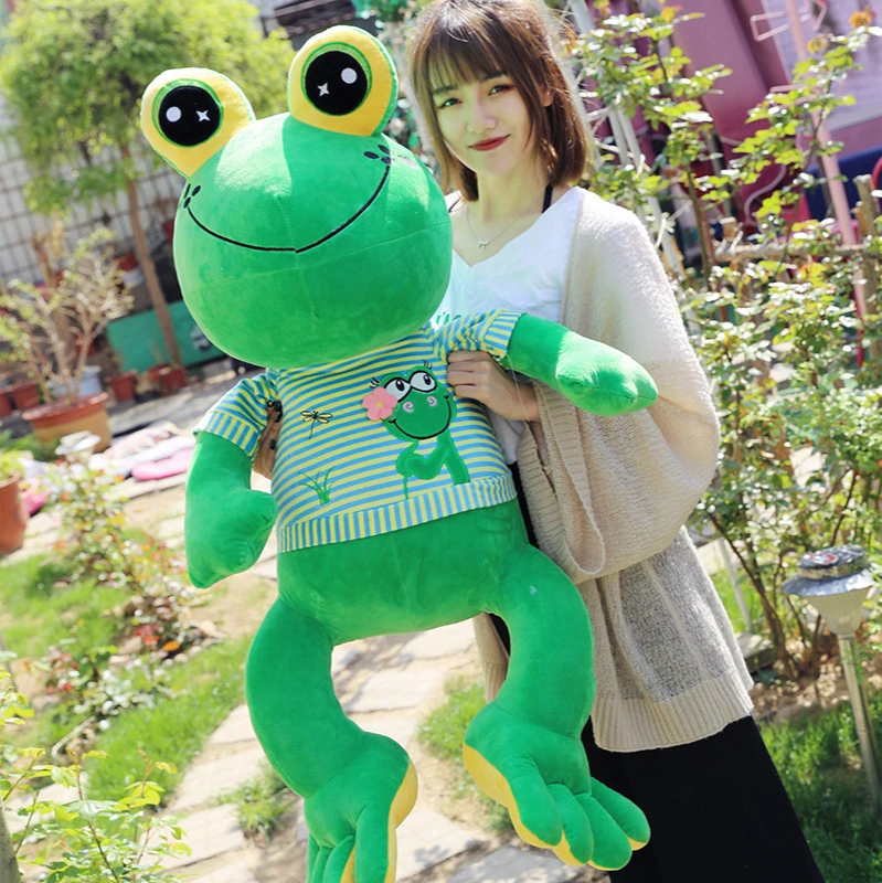 

Plush Toy Large Frog Pillow New Cute Fashion Creative Cartoon Doll Appease Doll Children Holiday Birthday Exquisite Gift