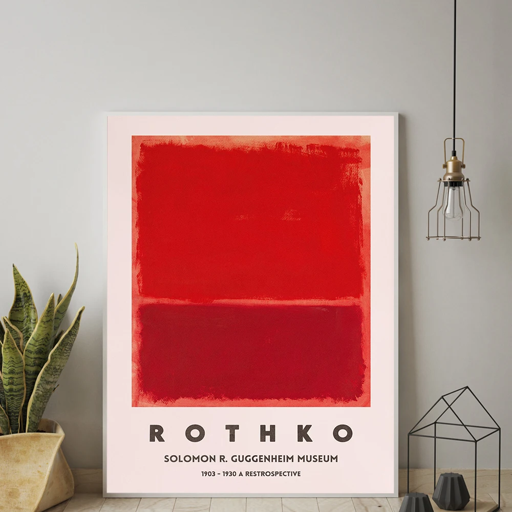 Abstract Poster New York 1970 Museum Canvas Painting Mark Rothko Art Print Guggenheim Wall Picture For Living Room Home Decor