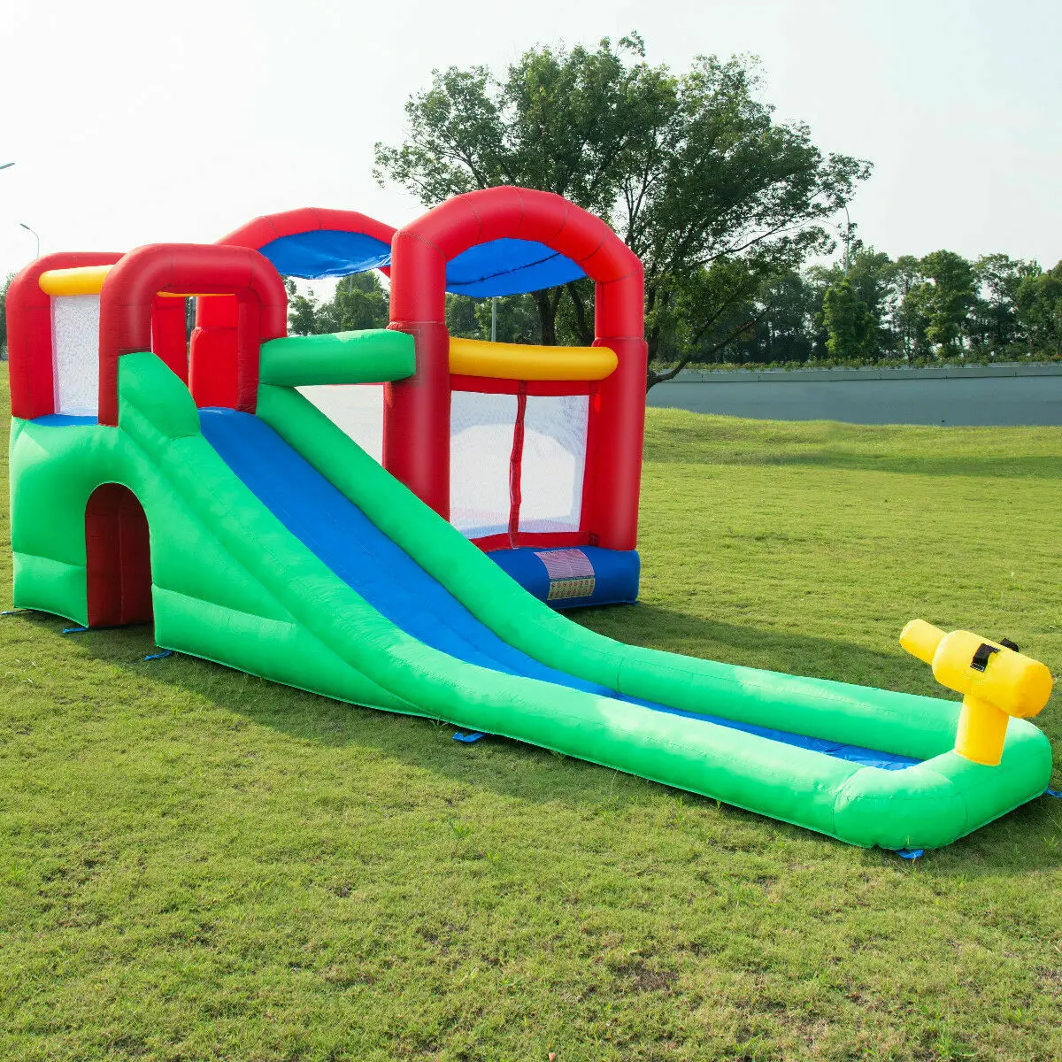 Inflatable Moonwalk Slide Bounce House Kids Jumper Bouncer Castle W/950W Blower