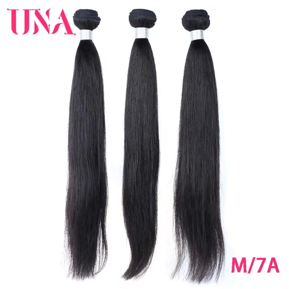 

Straight Malaysia Human Hair Bundles 3 Bundles Deal Non-Remy Human Hair Weft Human Hair Weaves 8-28 Inches 7A Middle Ratio 100g