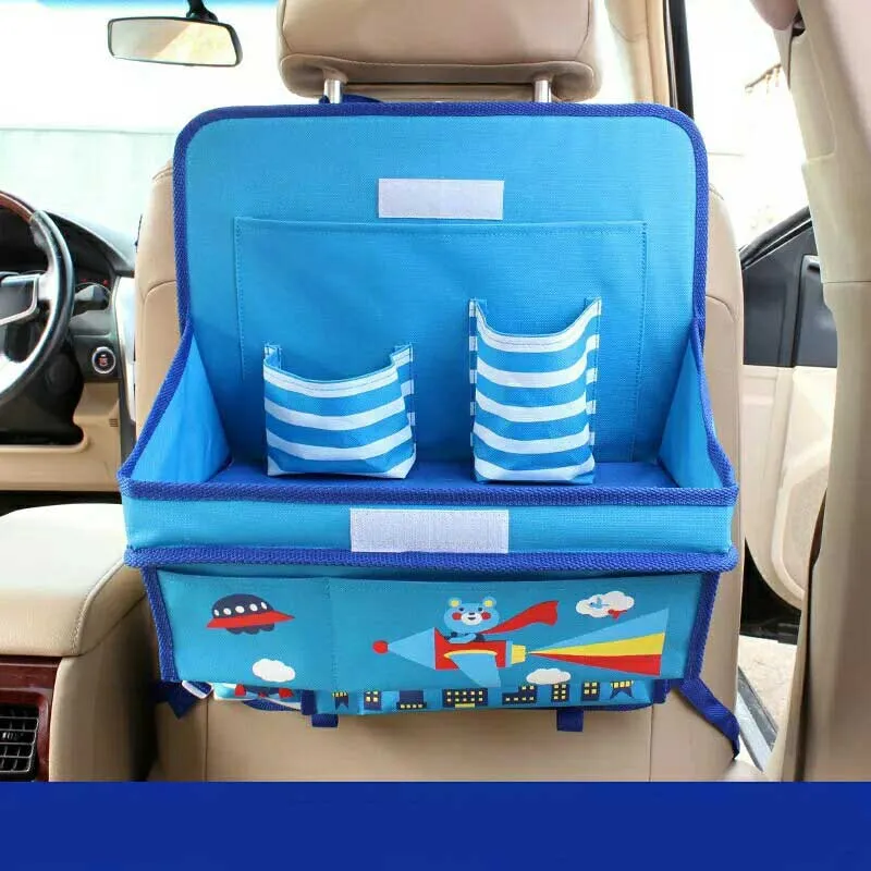 Car Backseat Storag For Kids Oxford Cartoon Auto Organizers Seat Back Child Dining With Table Tissue Box Organizador Accessories