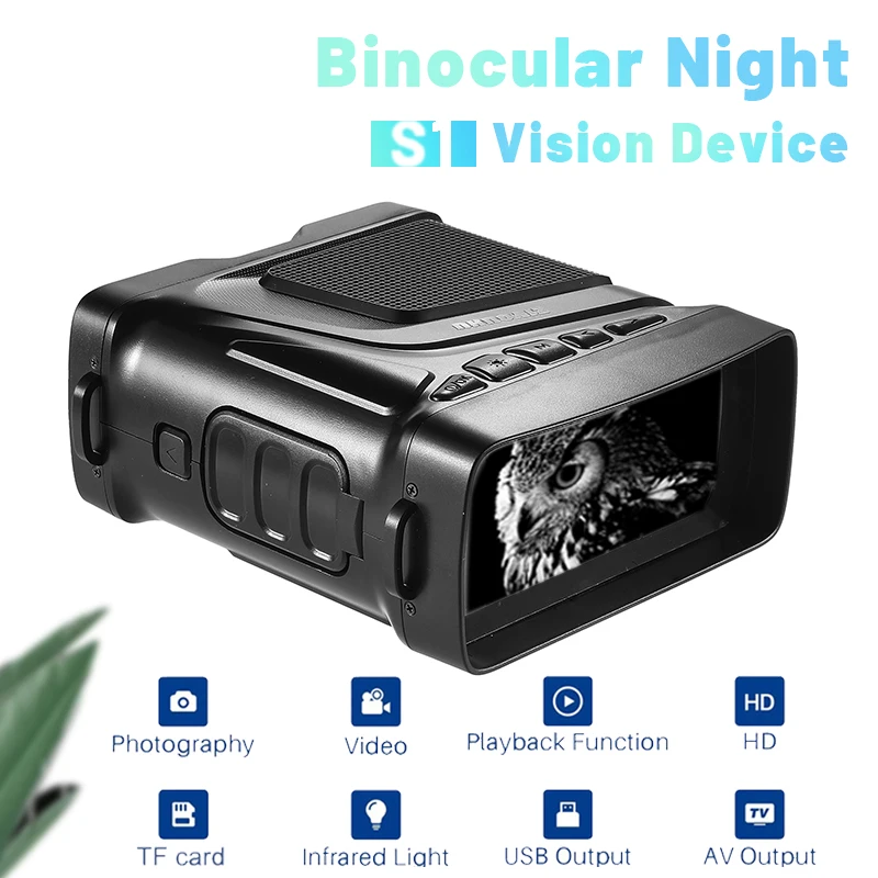 New Portable Infrared Digital Night Vision Camera Binocular for Hunting Observed Video Records in Full Darkness Black White Mode