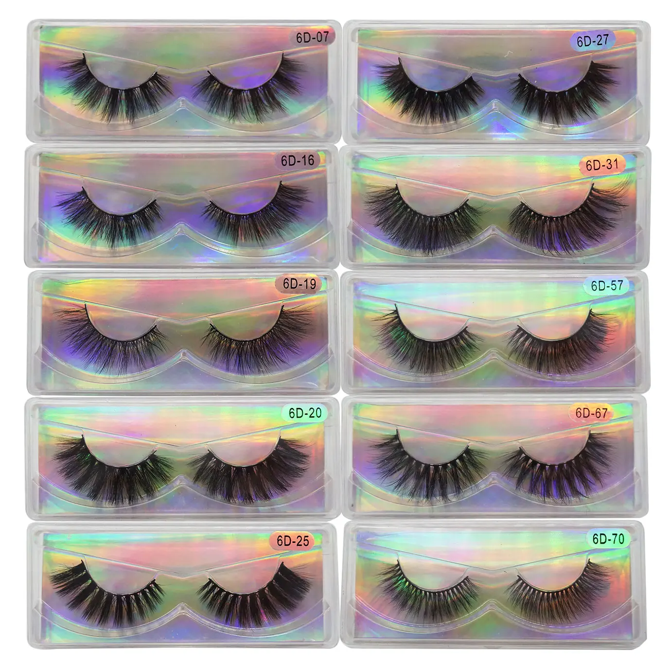 Mink Lashes Wholesale Fluffy Wispy Lashes Pack Volume Natural Fake Eyelashes Set Mink Eyelashes Bulk faux cils