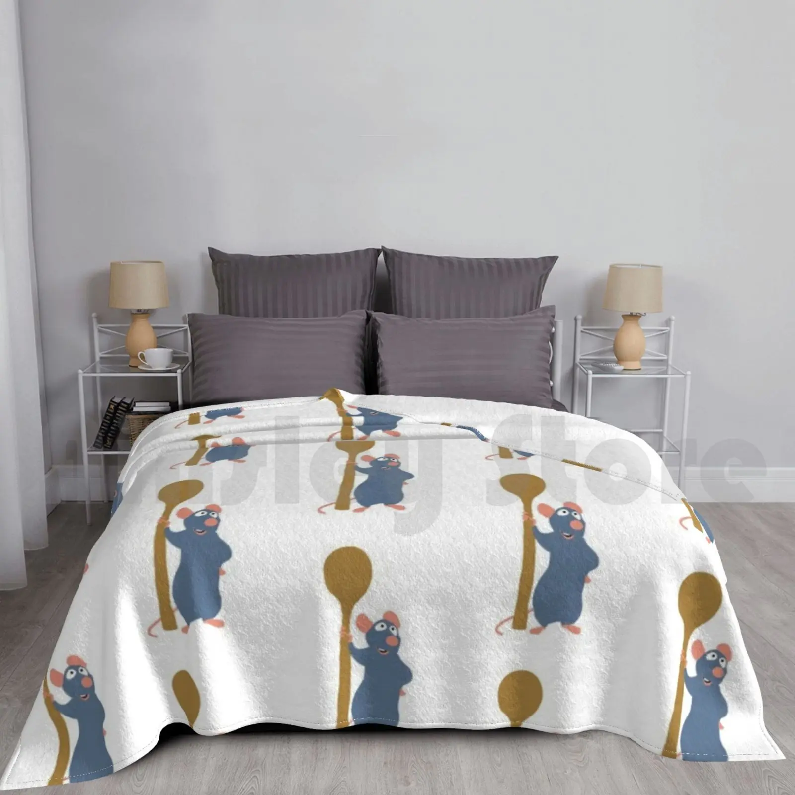 Remy The Rat Blanket For Sofa Bed Travel Remy Rat Ratatouille Pixar Food