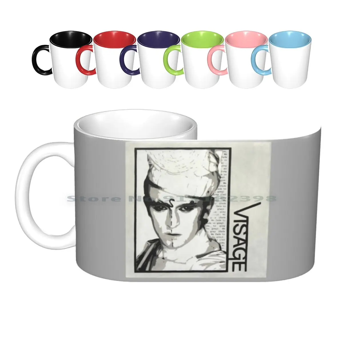 Visage ( Steve Strange )-Fade To Grey Ceramic Mugs Coffee Cups Milk Tea Mug Visage Steve Strange Fade To Grey Pip Pop Art