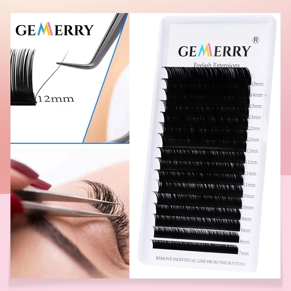 

5 Pcs Individual Eyelash Extension Faux Cils Mink False Eyelashes Artificial Lashes HandMade Natural Lash Wholesale 12 Rows