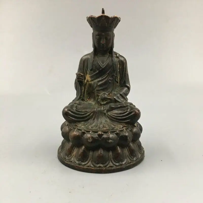 

Красивая старая тибетская семейная буддистская статуя Будды Экзорцизм мир богатство