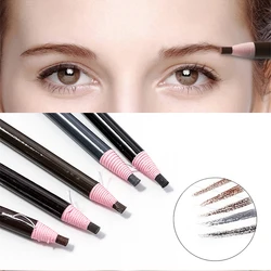 5 Colors 2021 Eyebrow Pencil Waterproof Microblading Pen Long-lasting Eyebrow Enhancer Easy Wear Eye Brow Tint dye Makeup Tools