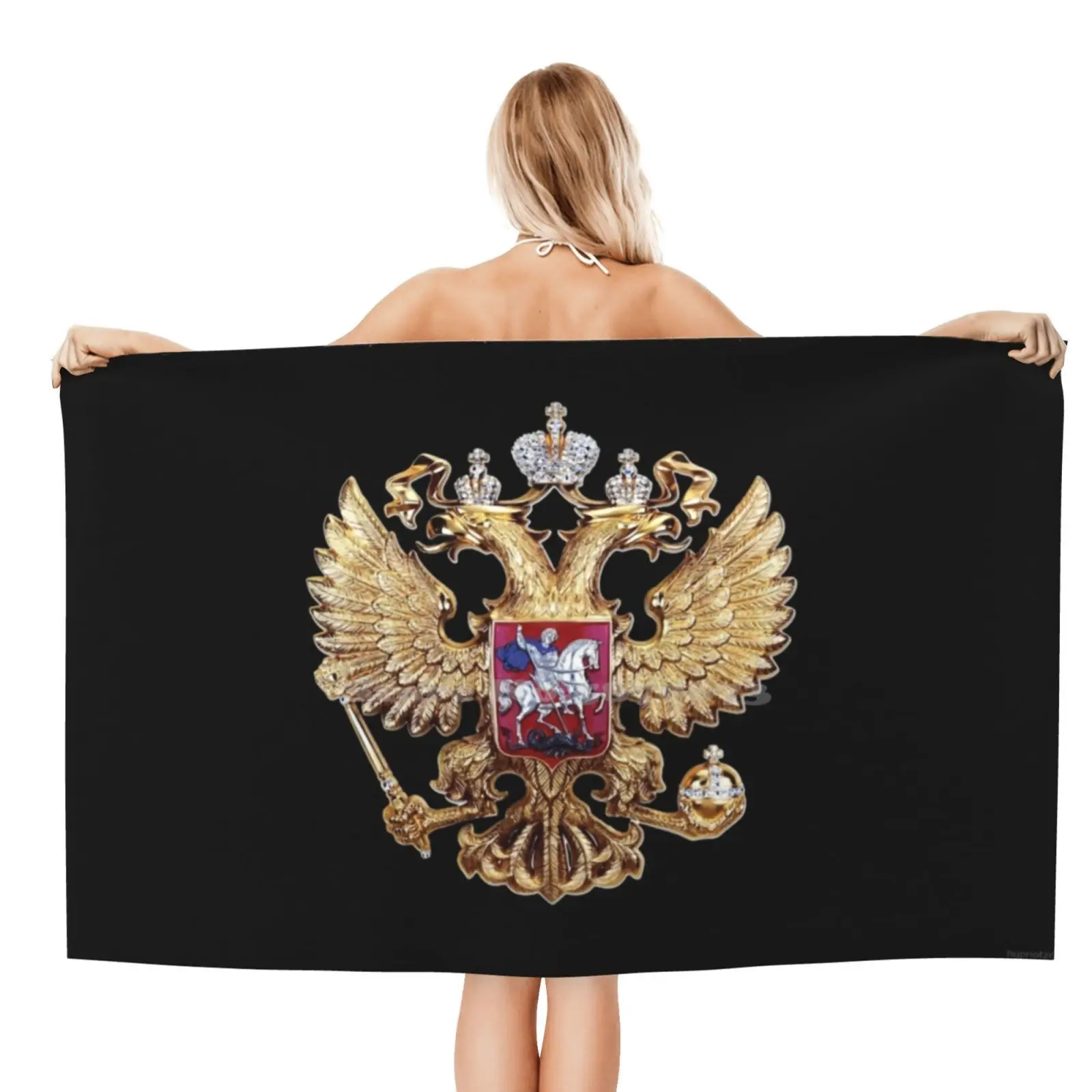 Russian Coat Of Arms | 3D Print Towel Sport Soft Towel Soccer Russia Russia Hypnotzd Hypnotzd Music Sport Copa Do Mundo 2018