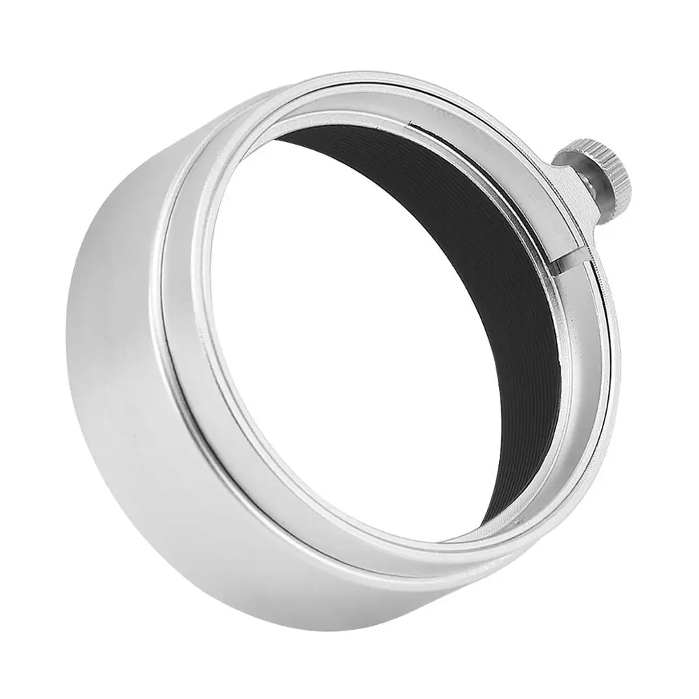 Haoge LH-M37W Metal Lens Hood for Leica Leitz Elmar 3.5cm 35mm f3.5 replace A36 Silver