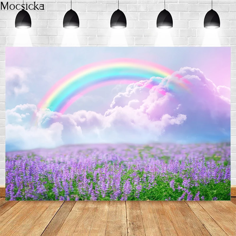 Mocsicka Spring Forest Photography Background Natural Landscape Flowers Decoration Props Baby Shower Photo Backdrop Banner