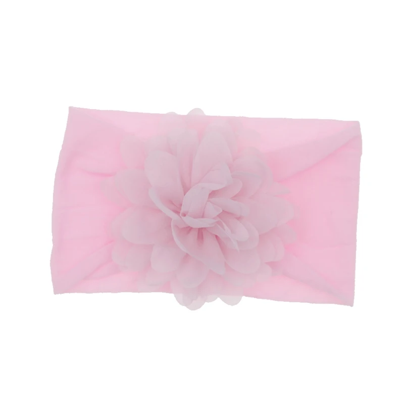 Nonly headband para bebê e menina, chiffon flor headbands com arco, acessórios de cabelo recém-nascido