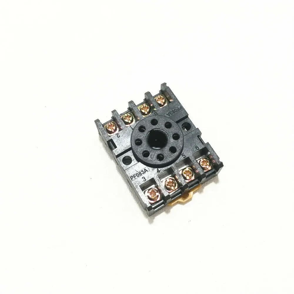 6pcs/Lot PF083A 8 Pin Relay Socket Base For DH48S, ST3PA, ST3PC, ST3PF, AH3,AH2-Y, MK2P-I,ASY-2D(3D), JTX-2C