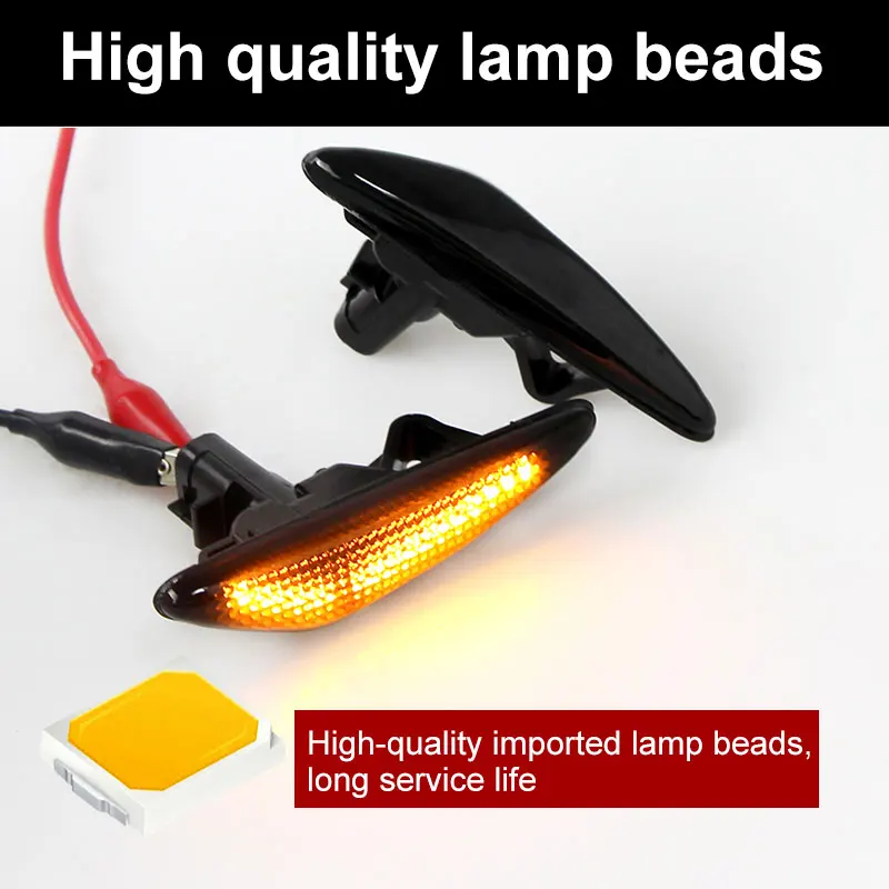 For Mazda MX-5 Miata ND 2016- RX-8 6 Atenza GH 5 Premacy CW Fiat 124 Spider 2Pcs Dynamic LED Side Marker Turn Signal Lamp Light