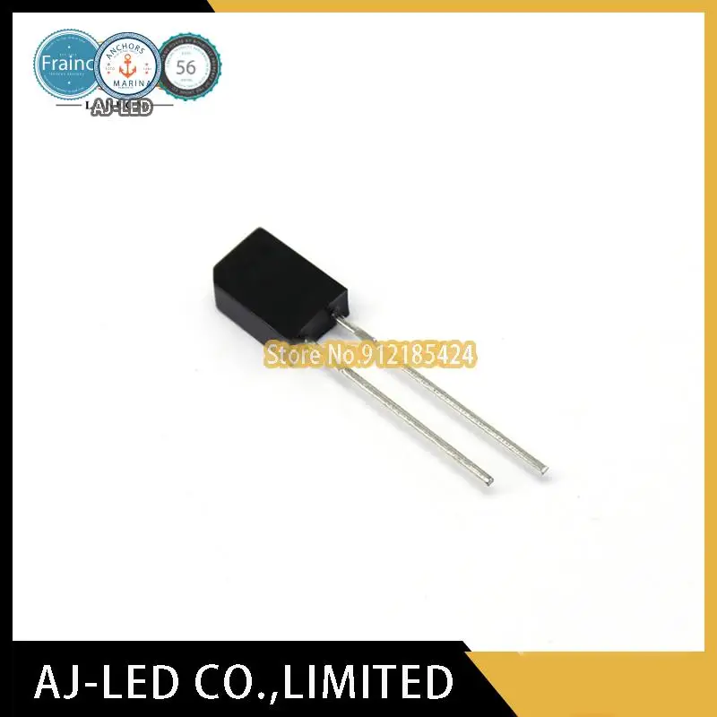 20pcs/lot PD638B side silicon PIN photodiode infrared receiving photosensitive tube, wavelength 940nm billion light black