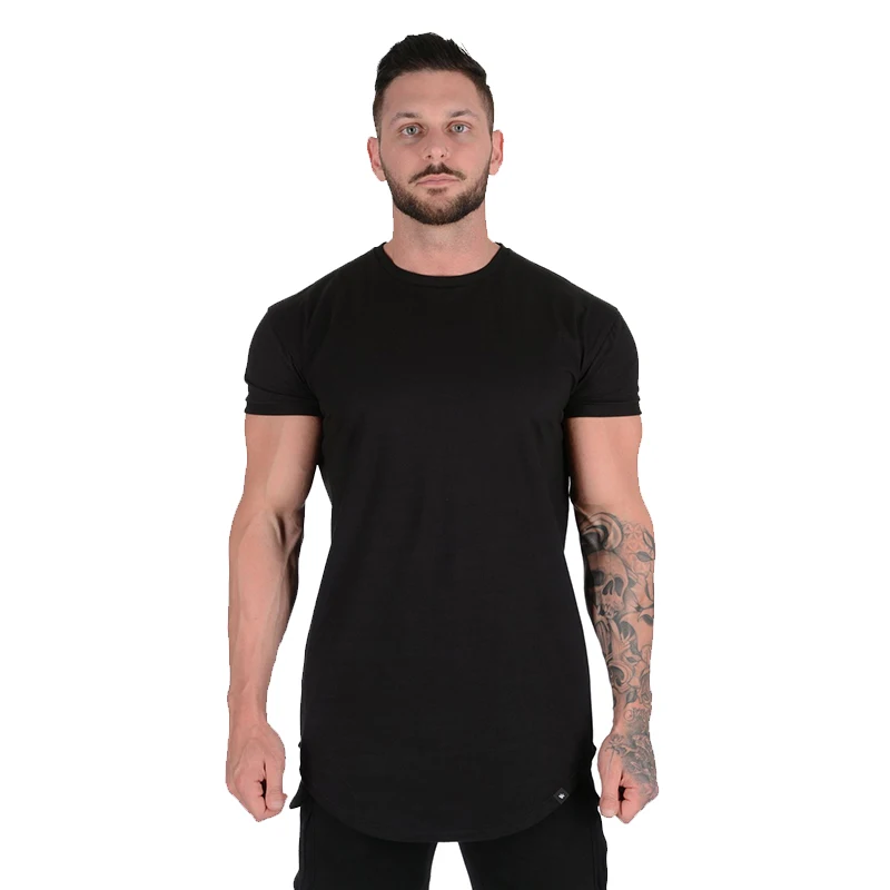 Men\'s quick-drying round-neck printed short-sleeved men\'s T-shirt European and American sports jogging training fitness T-shirt